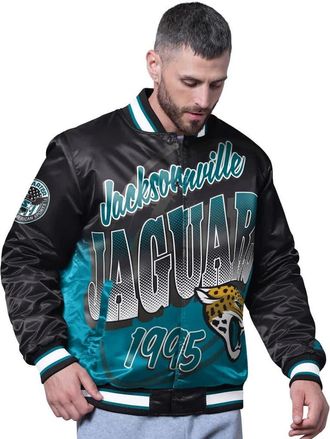 Starter Mens Starter Black Jacksonville Jaguars Pass Rush Varsity Full-Snap Jacket at Nordstrom, Size X-Large