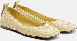 Bottega Veneta Charlotte Intrecciato leather ballet flats
