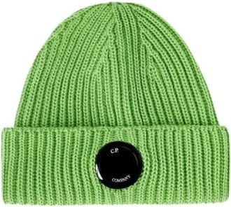 C.P. Company C.p. Company - Lens Beanie - Heren - Accessoires - Groen - Maat: ONE Size Wol