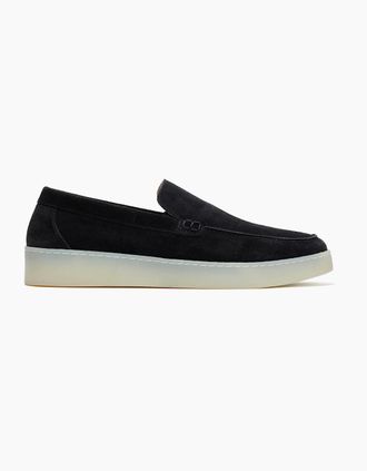 Hudson Mens HAWKINS MENS NAVY SUEDE LOAFER - Size: 11