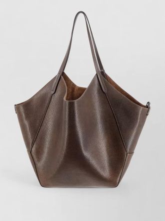 Brunello Cucinelli leather shopping bag side monili detail