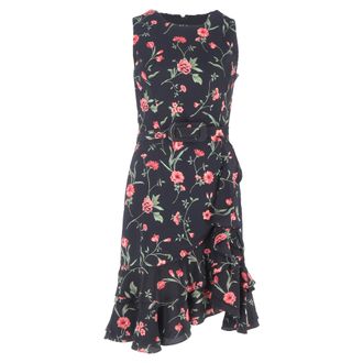 Michael Kors Michael Kors Collectie Bloemenprint Mini-jurk met Ceintuur in Multicolor Viscose