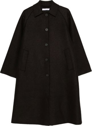 Harris Wharf London Cappotto Balmacaan con maniche raglan - Marrone