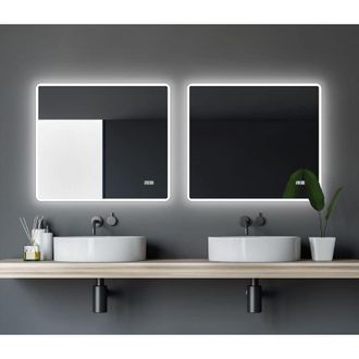 Talos Talos Specchio da Bagno Sun LED con Luce Bianca Calda - Cornice Luminosa - 80x70 cm
