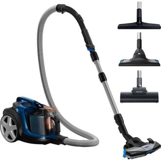 Philips PowerPro Expert Aspirapolvere Senza Sacco, Motore Potente da 900W, Filtro hepa Allergy Lock, TriActive+ per Pavimenti e Tappeti, Blu