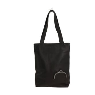 Yohji Yamamoto Borsa tote in pelle nera con portamonete - - Bags - Donna - Nero - ONE SIZE