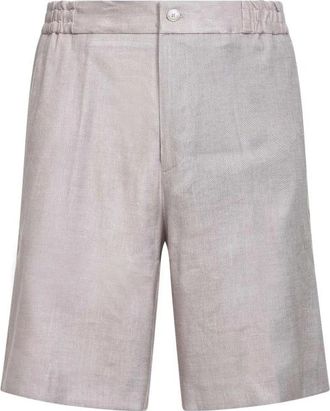 Etro Bermuda Shorts - Heren - Korte Broeken - Beige - 2XL - Linnen - Korte Broeken