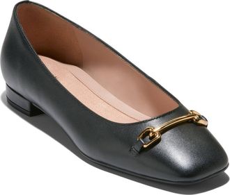 Cole Haan Go-To Verley Balley Flat in Black Leather at Nordstrom Rack, Size 8.5