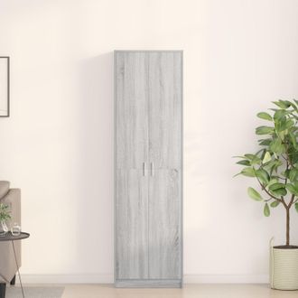 Berkfield Home Wardrobe Grey Sonoma 55x25x189 cm Engineered Wood | Size: 55 x 25 x 189 cm