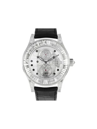 Corum pre-owned Romvlvs Tourbillon Billionaire diamond 45mm - White