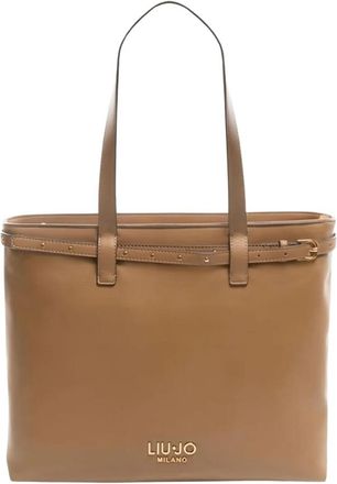 Liu Jo Tote Bag met Riemdetail - Dames - Shoppers - Bruin - ONE Size - Leer - Tassen