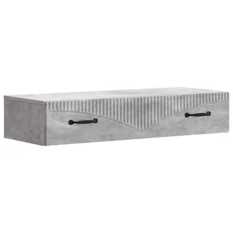vidaXL Mesa Lateral Montada En La Pared Gris Hormig&oacute;n Vidaxl