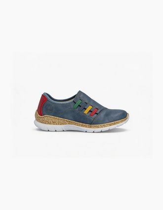Rieker Womens Rieker NIKITA Womens Comfort Trainers Blue - Abisso Blue - Size: 6.5