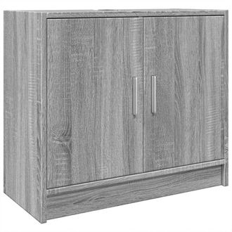 vidaXL Armario De Lavabo Madera De Ingenier&iacute;a Gris Sonoma 63x29x55 Cm Vidaxl