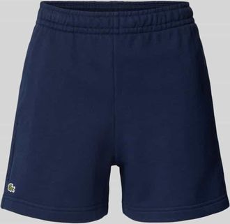 Lacoste Sport Regular Fit Sweatshorts aus reiner Baumwolle in Dunkelblau, Gr&ouml;&szlig;e 34