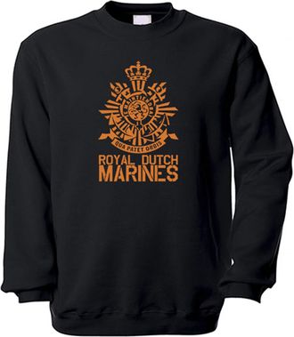 Copytec Royal Dutch Marines Celebrity Mariniers Netherlands Holland Navy Pullover Resevist Insignia Netherlands Navy Qua Patet Orbis 15786 - JUMPER - Black - 