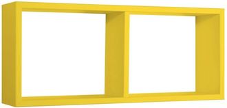 OEM Estante Rectangular De Pared 2 Compartimentos Mod. Morgana Amarillo