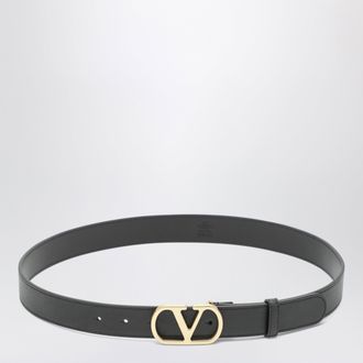Valentino Garavani VLogo Signature Black Calfskin Belt