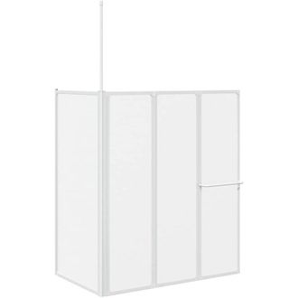 vidaXL Mampara De Ba&ntilde;o Esmerilado 120 X 70 X 137 Cm Aluminio Vidaxl