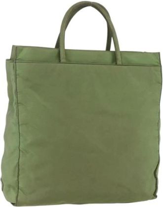 Prada Pre-owned Vintage Nylon Tote Bag - Dames - Vintage Shopper - Groen - ONE Size - Nylon - Vintage