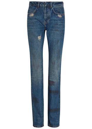 AARON ESH Distressed Slim Straight-leg Jeans - Denim - 10 (UK10 / S)