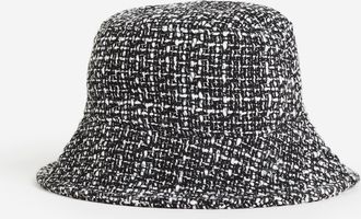 H&M Bucket Hat aus Strukturstoff - Schwarz