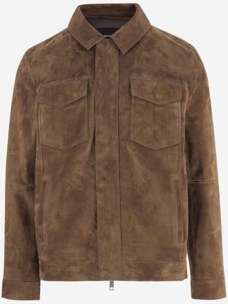 Yves Salomon Mens Brown Suede Jacket
