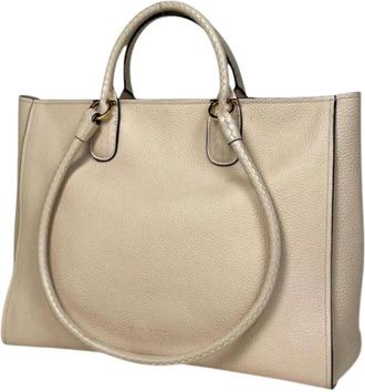 Ferragamo Pre-owned Tote Bags, female, Beige, Size: ONE SIZE Pre-owned Tote Bag