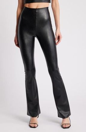 Commando Faux Leather Flare Leggings in Black at Nordstrom Rack, Size X-Large