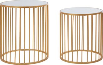 Premier Housewares Avantis Nest Of 2 Round Side Tables