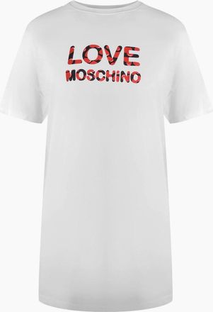 Love Moschino Womens Love Moschino Bubble Logo White T-Shirt - Size: 18/16