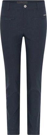 C.Ro Navy Blue Zipper Leggings - Dames - Skinny broeken - Blauw - 2XL - Broeken