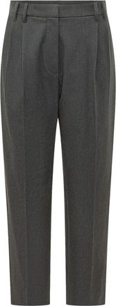 Brunello Cucinelli Black Tailored Flat Front Pants