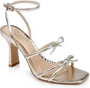 Badgley Mischka Kiyomi Ankle Strap Sandal in Gold Metallic at Nordstrom Rack, Size 10