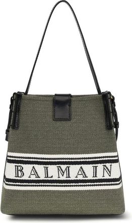Balmain Bicolor Cotton Backet Womens Bag
