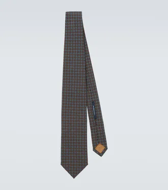 Thom Sweeney Printed silk tie