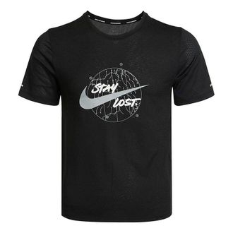 Nike Dri-FIT Mylar Wild Run Tee Mens Black DA0217-010