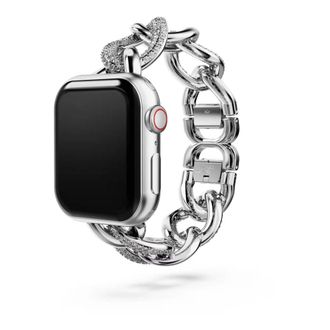 Swarovski Sprankelende Kettingband - Dames - Horloges - Grijs - ONE Size - Tweed - Accessoires