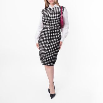 Burberry Womens Houndstooth Nylon Blend Dress, Size X-Large