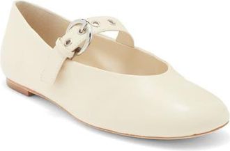 Reformation Bethany Ballet Flat in Almond Leather at Nordstrom, Size 10.5