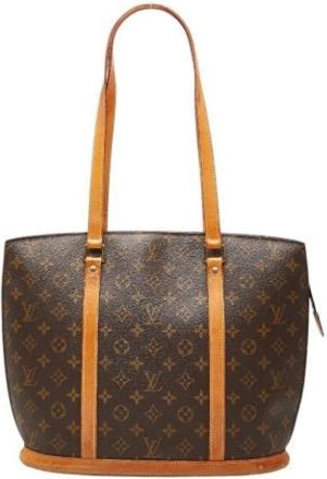 Louis Vuitton Pre-owned Vintage Shoulder Tote Bag - Dames - Vintage Schoudertas - Bruin - ONE Size - Leer - Vintage