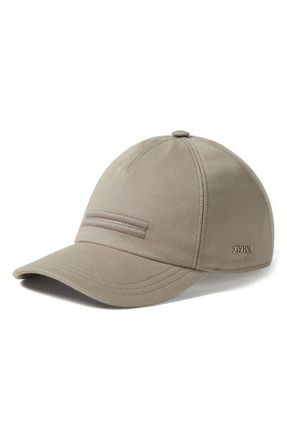 Ermenegildo Zegna Light Taupe Cotton Baseball Cap at Nordstrom, Size Medium