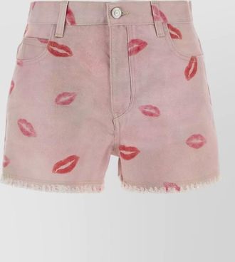 Isabel Marant printed denim tailored shorts