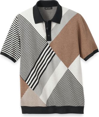 Paul Fredrick Cotton Three Button Polo
