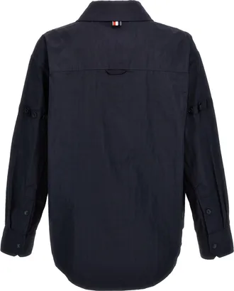 Thom Browne Snap-Front Ripstop Nylon Overshirt - Black