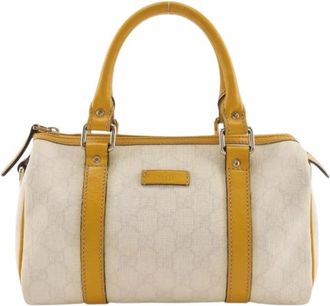 Gucci Pre-owned Borsa a Mano Mini Boston GG Supreme - - Pre-owned - Donna - Giallo - ONE SIZE