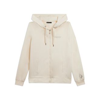 Freddy Felpa Cappuccio Zip con logo FREDDY in strass