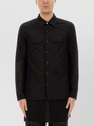 Rick Owens shirt sheer fabric chest pockets