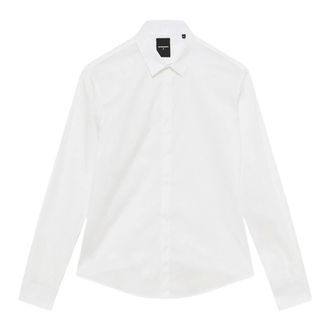 Patrizia Pepe Formal Shirts, male, White, XL, White Long Sleeve Shirt Popeline