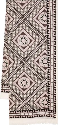 N.Peal geometric-print cashmere scarf - unisex - Cashmere - One Size - Multicolour